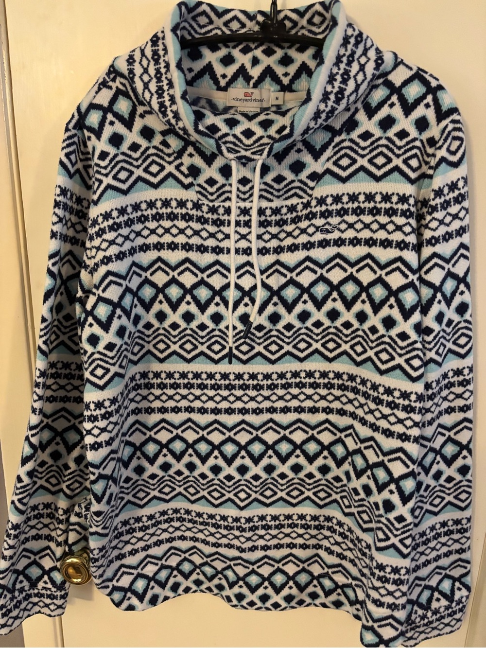 Vineyard Vines Fair Isle Fleece pullover Top-Size M